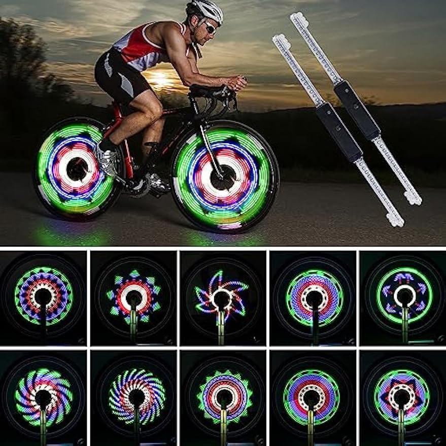 Mountain Biking Holidays - Rechargeable LED Spoke Tire Light, 64